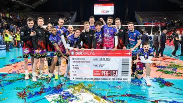 Sir Sicoma Monini PERUGIA vs Mint Vero Volley MONZA, Quarter-final 2 - CEV Champions League Volley 2025 | Men at PalaBartonEnergy Perugia IT, 20 marzo 2025. Photo ©2025 BENDA