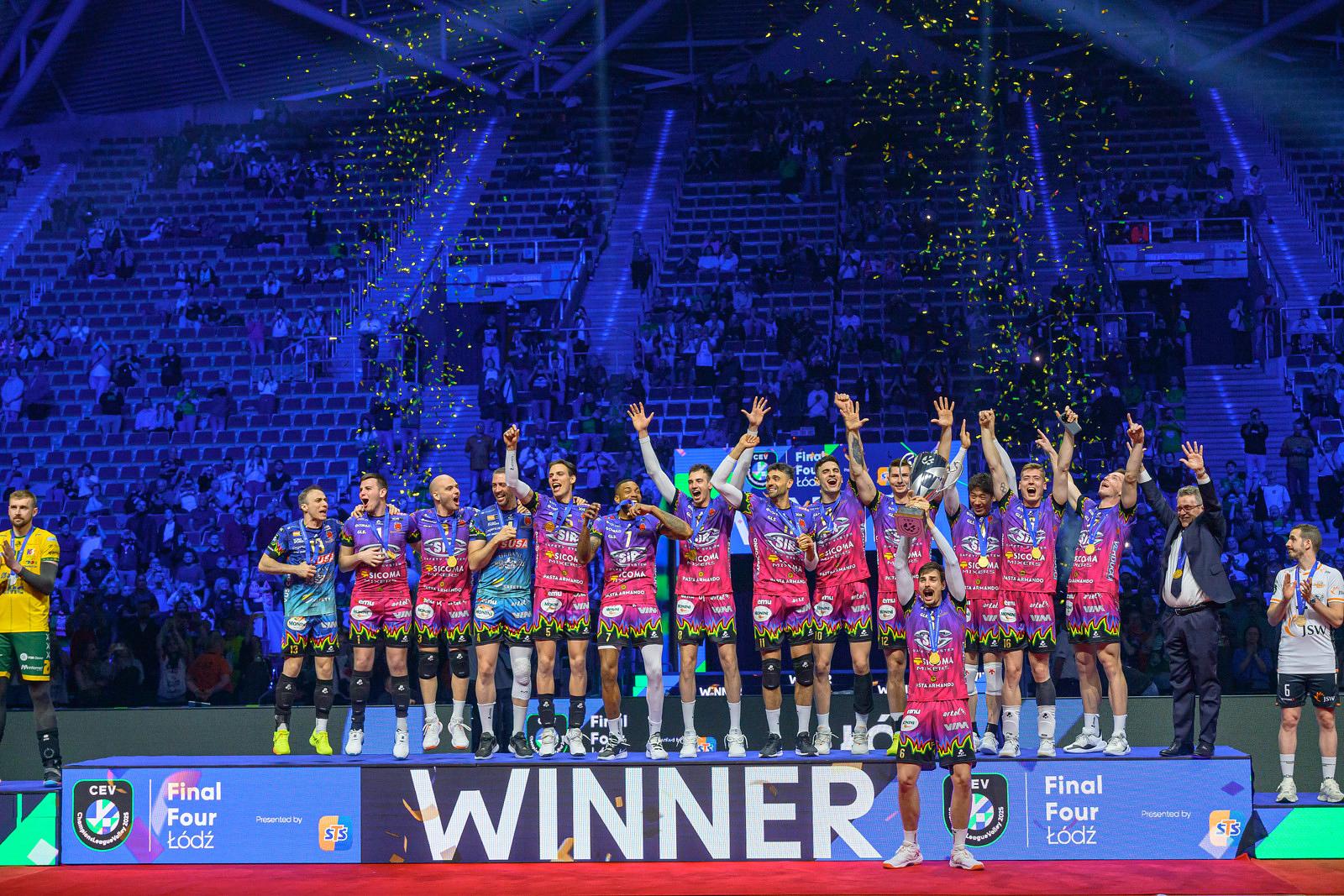 Premiazioni CEV Champions League Volley 2025 | Men at Atlas Arena Łódź PL, 18 maggio 2025. Photo ©2025 Michele Benda