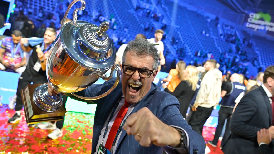 Premiazioni CEV Champions League Volley 2025 | Men presso Atlas Arena Łódź PL, 18 maggio 2025. Foto: Michele Benda [riferimento file: 2025-05-18/_MB66560]