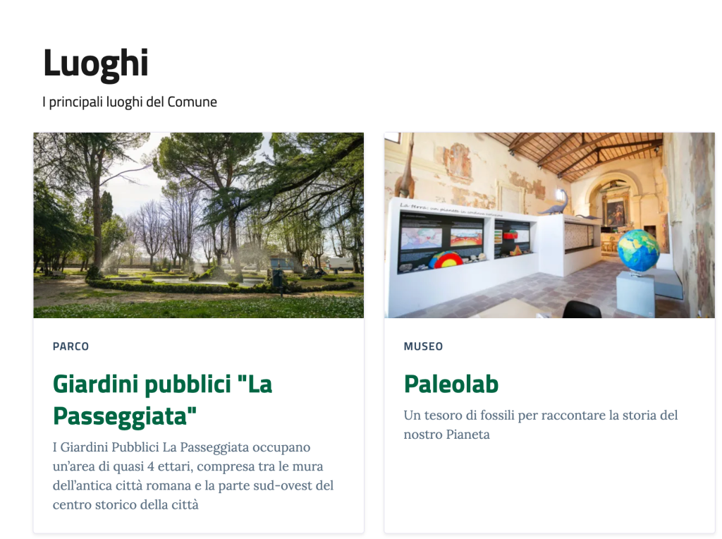 Immagine dei Giardini Pubblici 'La Passeggiata' con alberi e spazi verdi