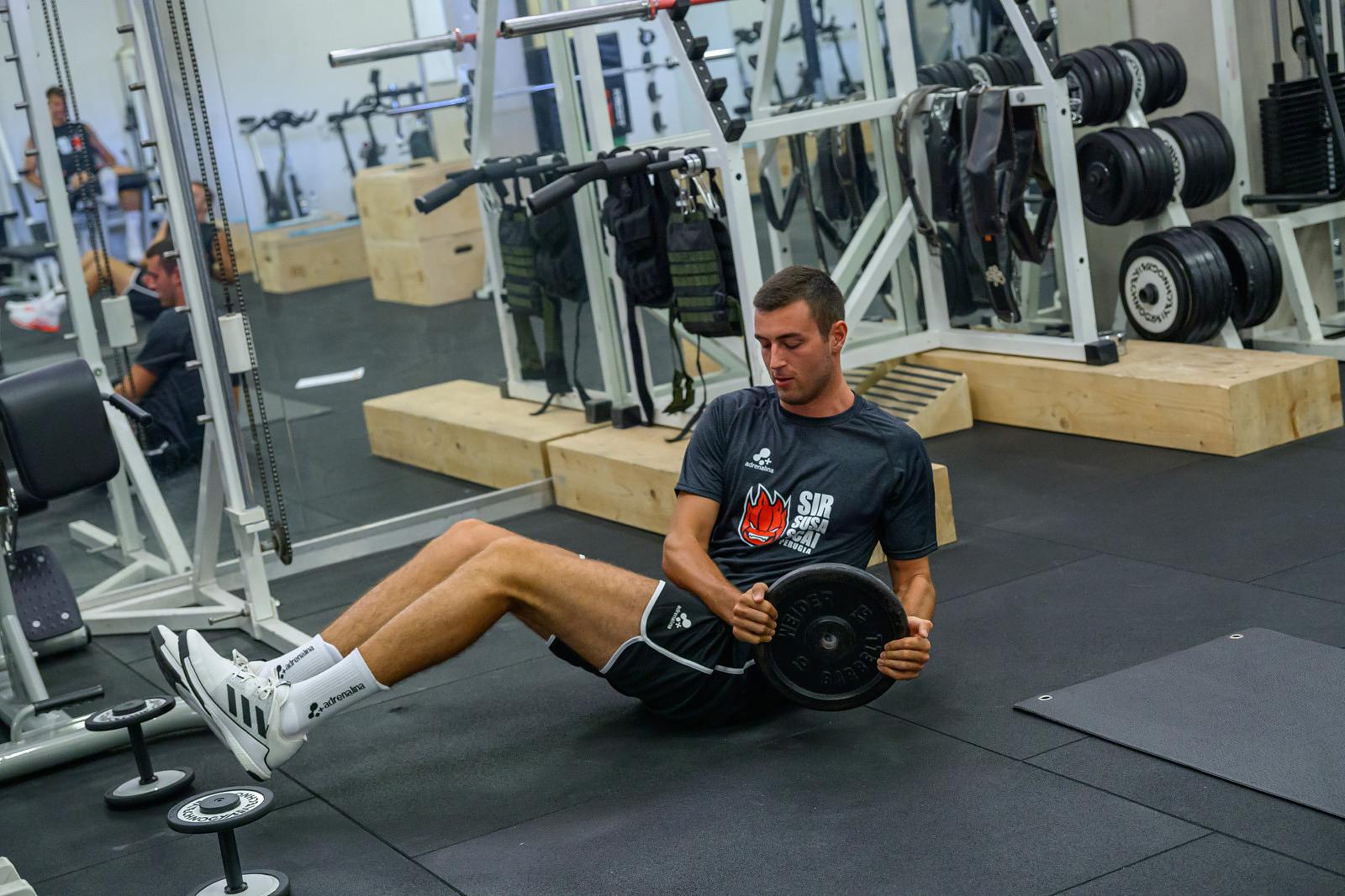 Federico CROSATO durante Sir Susa Scai Perugia, primo allenamento della stagione 2025/26 presso PalaBarton Perugia IT, 13 agosto 2025. [foto_ID: 20250813_MB65436] Foto: Michele Benda