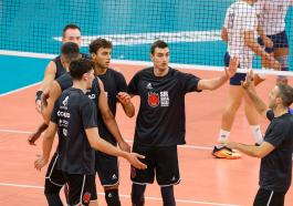 Sir Susa Scai PERUGIA vs CISTERNA Volley, amichevole | Superlega Credem Banca, Pallavolo Maschile, Volley, Men's Volleyball presso PalaBartonEnergy Perugia IT, 13 settembre 2025. [foto_ID: 20250913_MB61888] Foto: Michele Benda