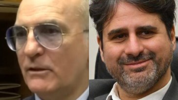 L'avvocato Ranalli (immagine da Radio Tele Galileo) e l'assessore Barcaioli