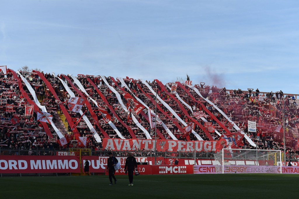 Perugia Gubbio la coreografia della Nord 7oz.-RIPRODUZIONE VIETATA