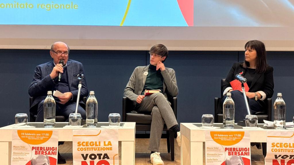 Bersani all'evento per il No 2 (foto Tommaso Benedetti)