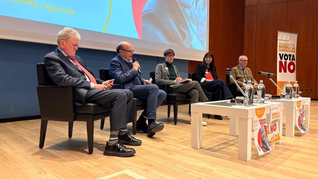 Bersani all'evento per il No (foto Tommaso Benedetti)