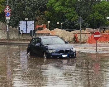 La situazione a Ponte San Giovanni (foto da Facebook/Leonardo Belardi)