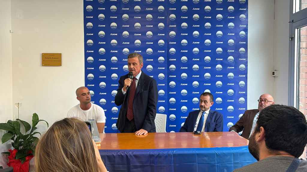 Carlo Calenda a Perugia (foto Tommaso Benedetti)