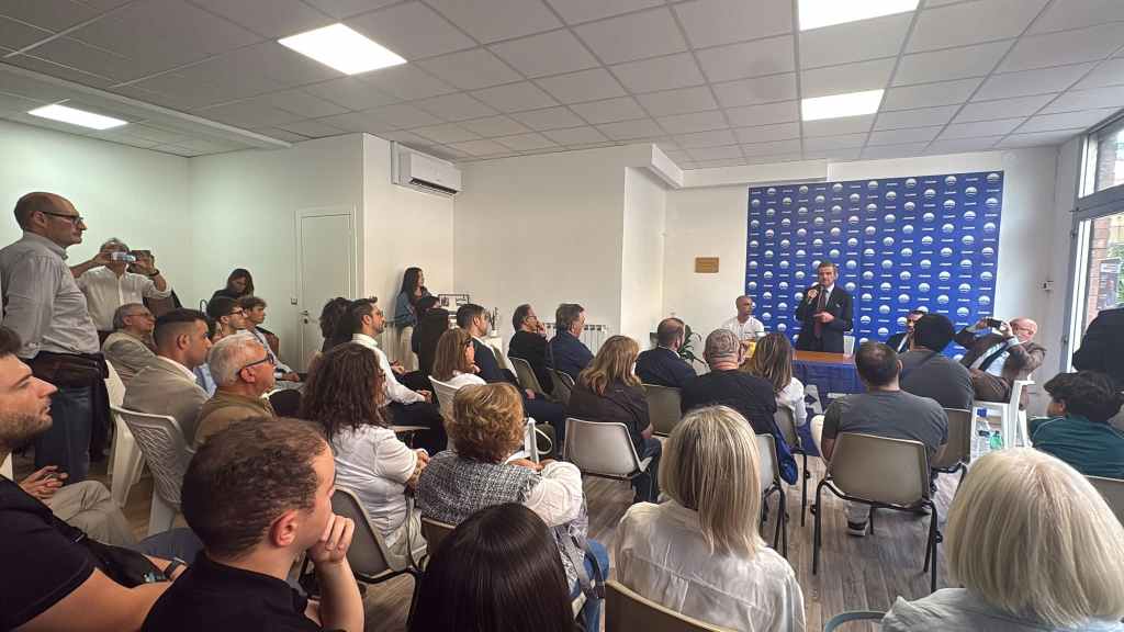 Carlo Calenda a Perugia (foto Tommaso Benedetti)